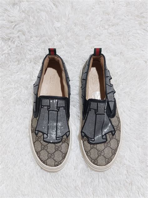 gucci sequin loafers|Gucci wedge loafers.